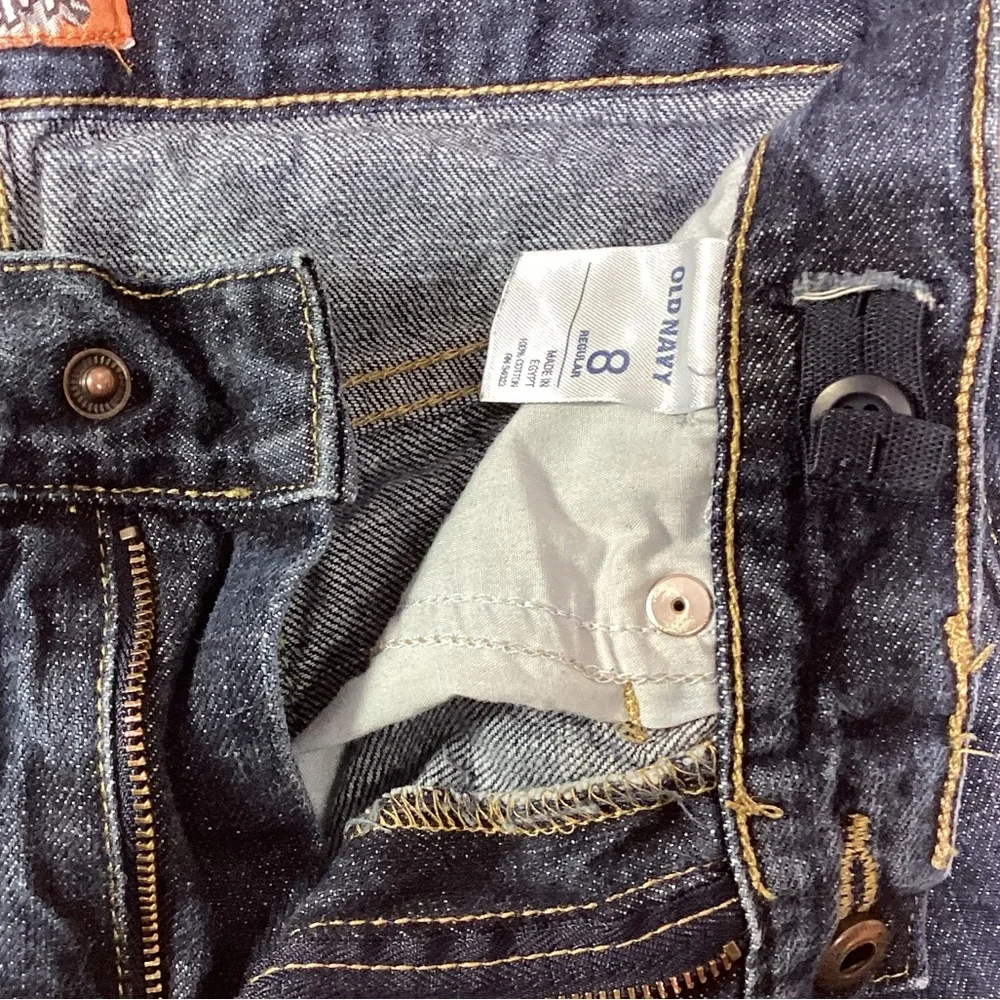 Old Navy Super Skinny Dark Denim Jeans Boys Size 8 Adjustable Waist
